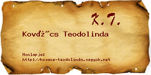 Kovács Teodolinda névjegykártya